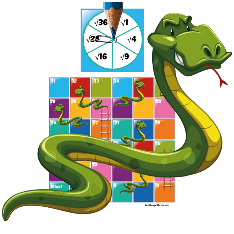Stigespill med spinner- hele serien