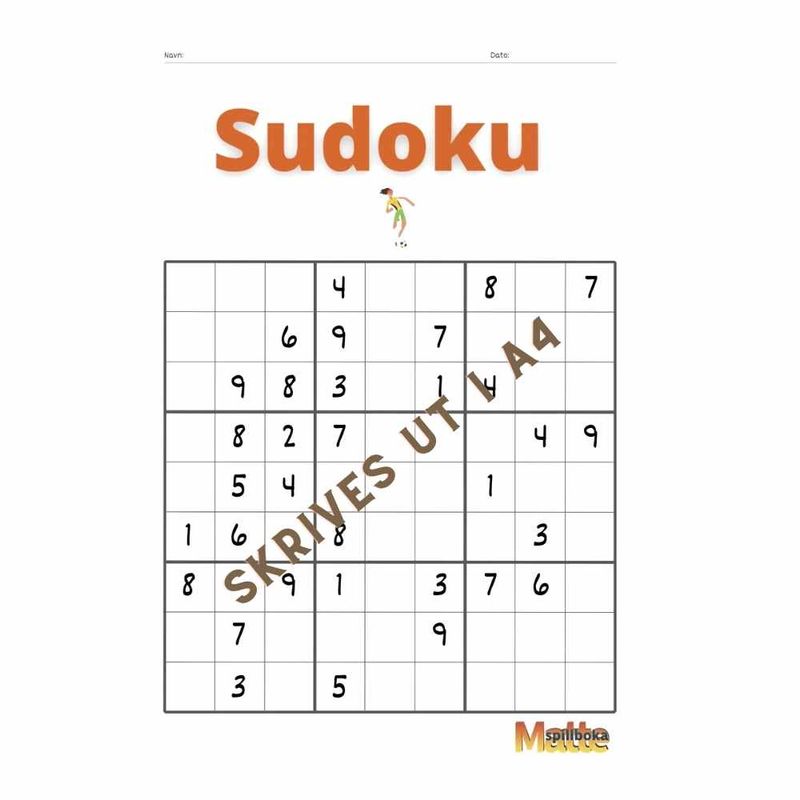 Sudoku med fotballmotiv