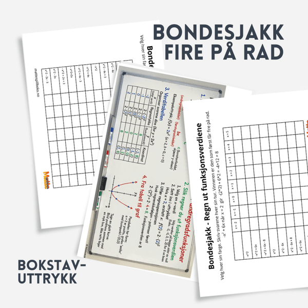 Bondesjakk |  Andregradsfunksjoner | Regne ut funksjonsverdier