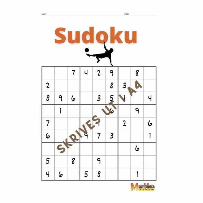 Hovedbilde Sudoku med fotballmotiv