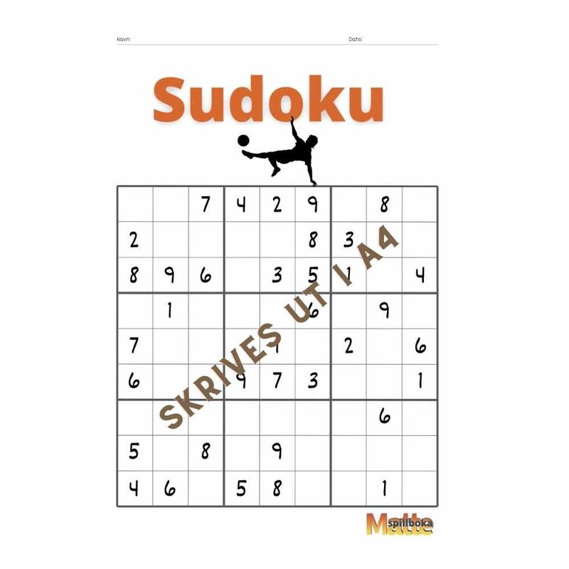 Sudoku med fotballmotiv