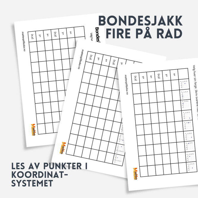 Hovedbilde Bondesjakk |   Punkter i koordinatsystemet
