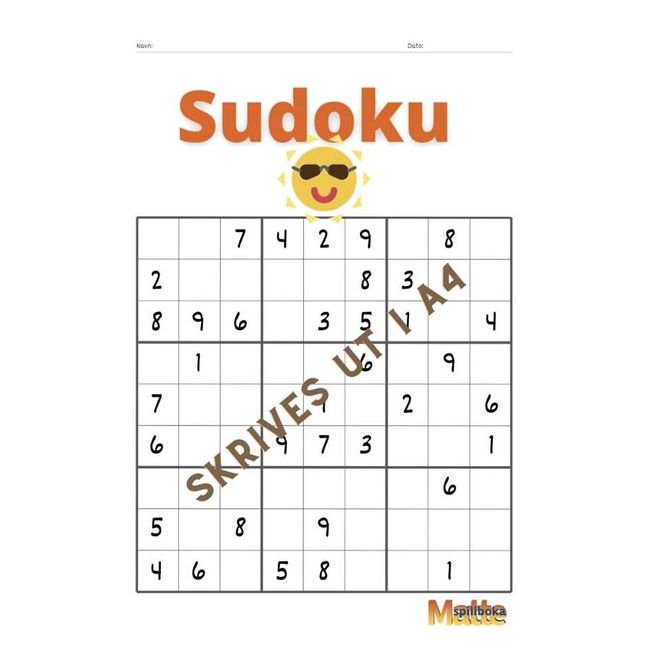 Hovedbilde Sudoku med sommermotiv